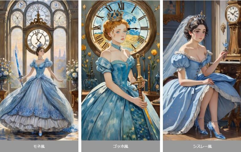 絵画風イラスト生成・ゴッホやモネになれる